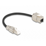 DeLOCK Cable RJ45 plug field assembly to Keystone Module RJ45 jack Cat.6A 25 cm