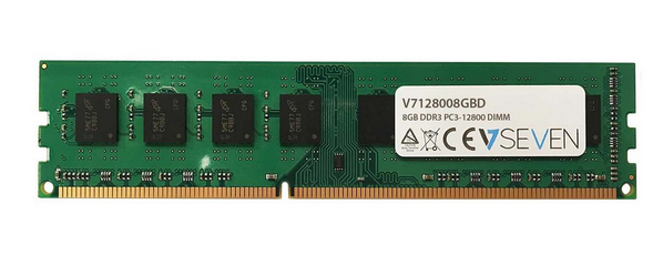 Image of V7 8GB DDR3 PC3-12800 - 1600mhz DIMM Desktop Memory Module -...