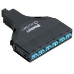 Panduit FQZO-12-10AF glasvezeladapter LC 1 stuk(s) Zwart, Cyaan