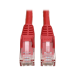 Tripp Lite N201-007-RD Cat6 Gigabit Snagless Molded (UTP) Ethernet Cable (RJ45 M/M), PoE, Red, 7 ft. (2.13 m)