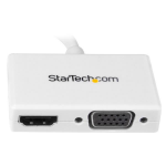 StarTech.com A/V-reseadapter: 2-i-1 Mini DisplayPort till HDMI eller VGA-konverterare - vit