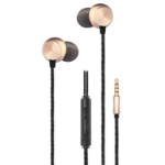 2GO 795962 hoofdtelefoon/headset Bedraad In-ear Oproepen/muziek Goud