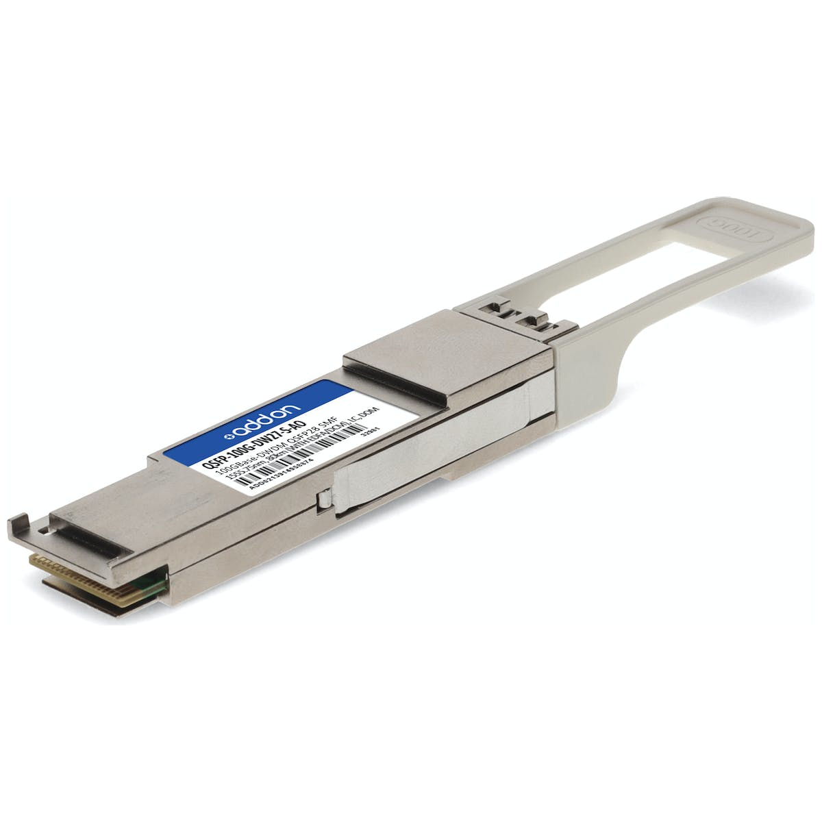 AddOn Networks QSFP-100G-DW27-S-AO Compatible 100G QSFP28 80 km TAA Compliant Transceiver AddOn Networks QSFP-100G-DW27-S-AO Compatible 100G QSFP28 80 km TAA Compliant Transceiver
