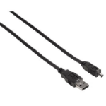 Hama USB 2.0 Cable USB-A Plug - mini USB-B Plug (B4), 1.8 m USB cable USB A Mini-USB B Black