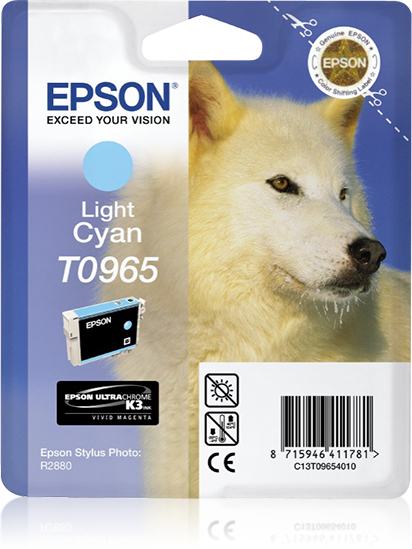 Image of Epson C13T09654010/T0965 Ink cartridge light cyan, 865 pages...