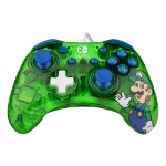 PDP Rock Candy: Luigi Lime Blue, Green, Translucent USB Gamepad Analogue / Digital Nintendo Switch, Nintendo Switch Lite, Nintendo Switch OLED