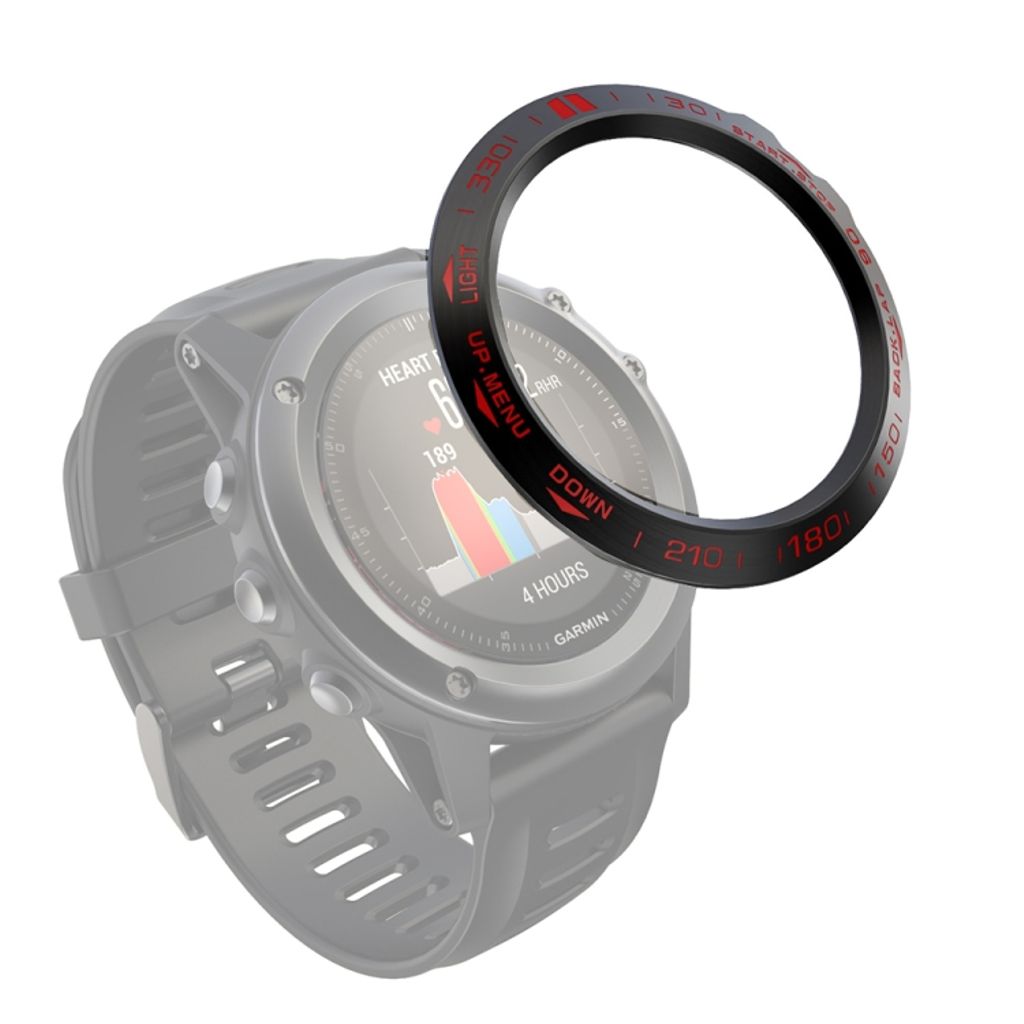 EU Product - Fenix 3/3 HR Steel Ring - Black/Red thumbnail