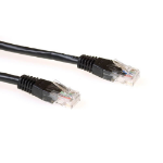 ACT Zwarte 1 meter U/UTP CAT6A patchkabels met RJ45 connectoren