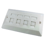 Cables Direct Faceplate 4 Port outlet box White