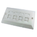 Cables Direct Faceplate 4 Port outlet box White