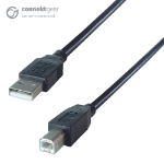 connektgear 2m USB 2 Connector Cable A Male to B Male - High Speed
