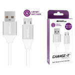 Advanced Accessories CHARGE-iT Premium Micro USB-Cable Supports Fast Charge - 1 Metre - White