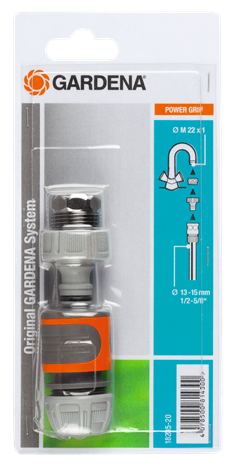 Image of Gardena 18285-20 - Hose connector - 3/4 - Gray - Orange