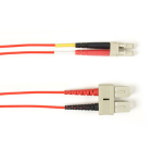 Black Box 30m SC-LC fibre optic cable OM2 Multicolour, Red