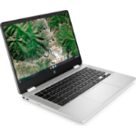 HP Chromebook x360 14a-ca0010na Intel® Pentium® Silver N5030 35.6 cm (14") Touchscreen Full HD 4 GB LPDDR4-SDRAM 128 GB eMMC Wi-Fi 5 (802.11ac) ChromeOS Silver