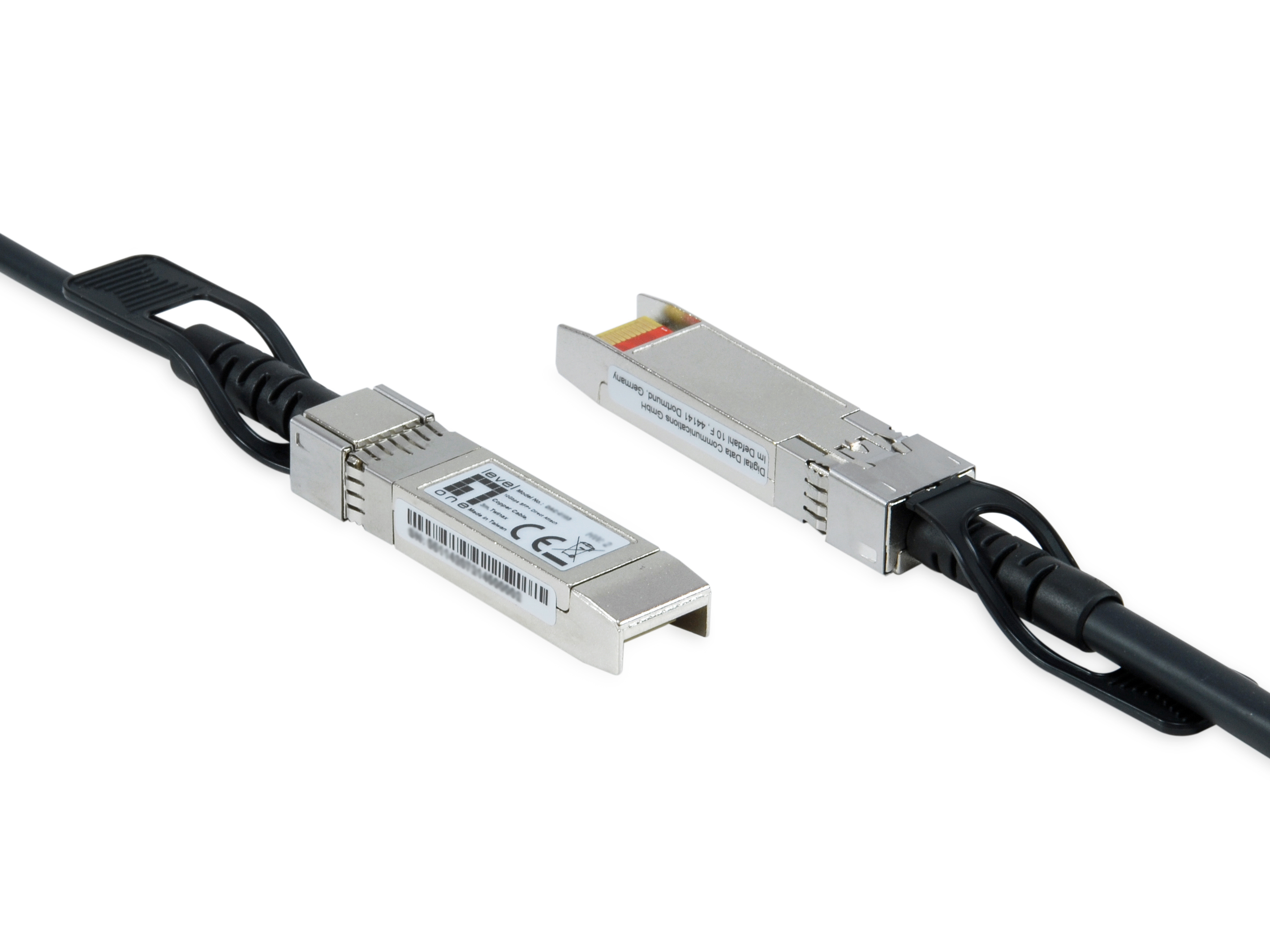 Image of LevelOne 10Gbps SFP+ Direct Attach Copper Cable, 2m, Twinax
