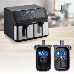 Ideal Fat-free fryer, double horizontal 9L, 8 functions - including food drying