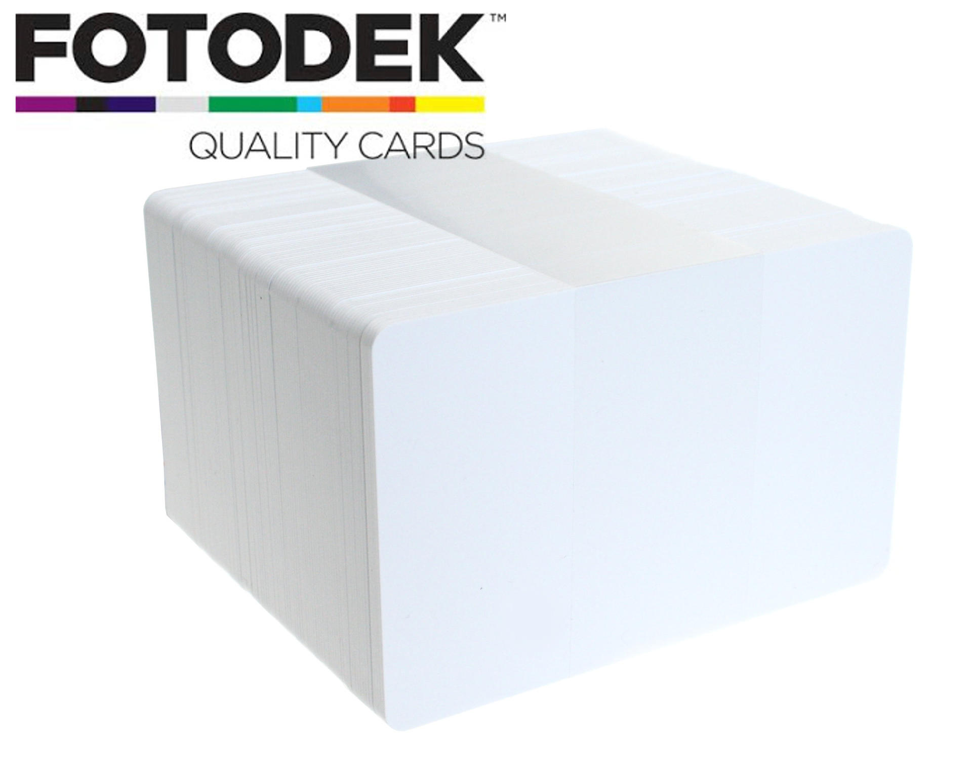 Image of Fotodek Premium Ice White Plastic Cards (Pack of 100)