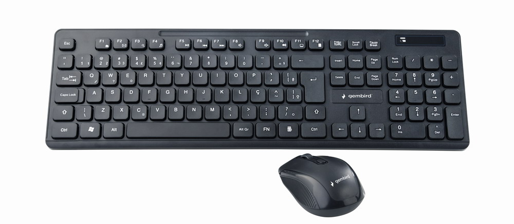 Gembird KBS-WCH-03-DE keyboard Mouse included Universal RF Wireless QWERTZ German Black