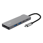 Trust 26062 interface hub USB Type-C Grijs