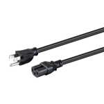 Monoprice 40070 power cable Black 118.1" (3 m) NEMA 5-15P C15 coupler