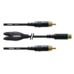 Cordial CFY 0.3 ECC audio kabel 0,3 m RCA 2 x RCA Zwart
