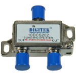 Digitek 2 Way Splitter F type 5-2400MHz All Ports Power Pass