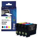 Freecolor K10608F7 inktcartridge 4 stuk(s) Compatibel High (L) Yield Zwart, Cyaan, Magenta, Geel