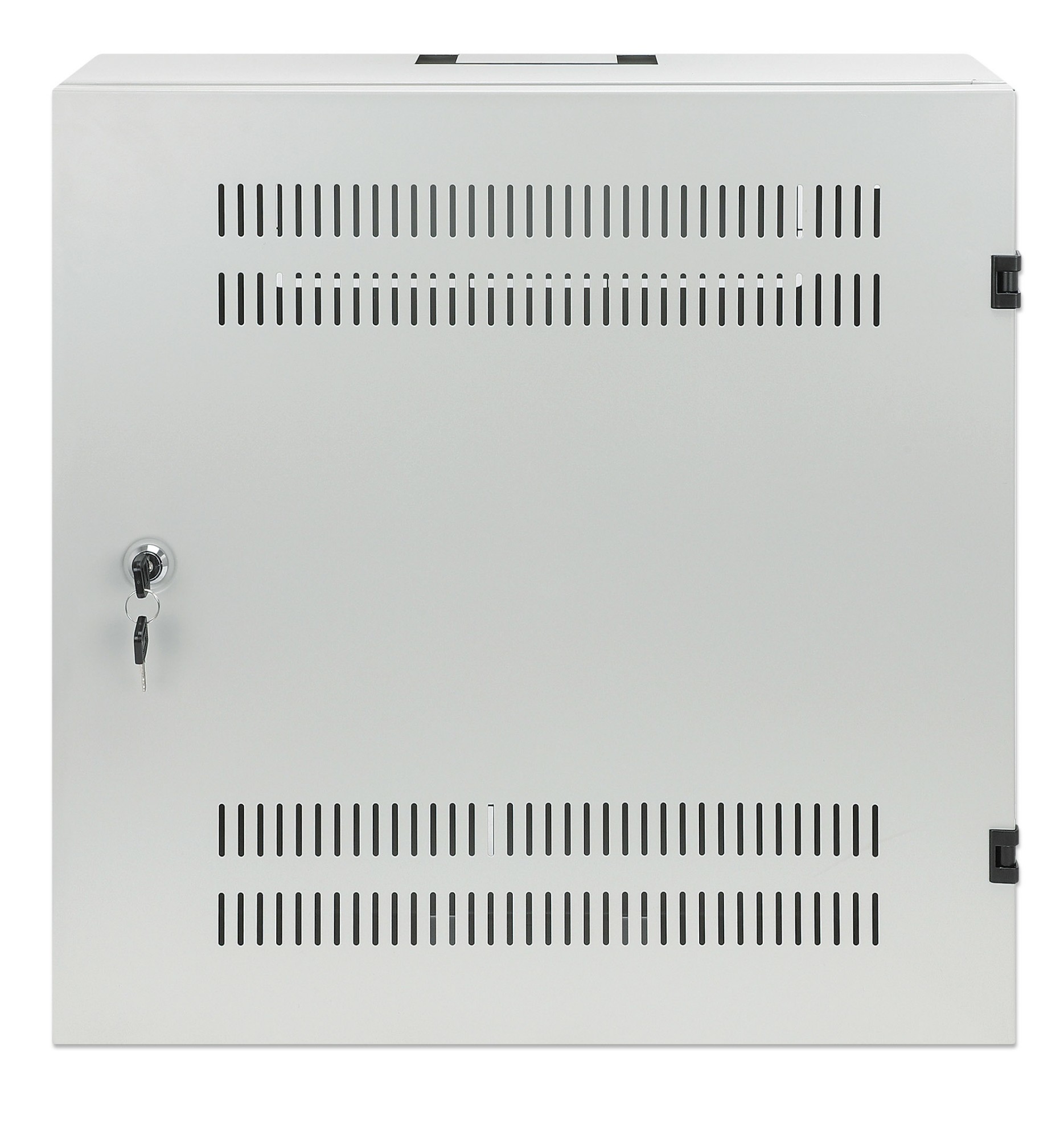 Intellinet Low-Profile 19" Wall Mount Cabinet with 4U Horizontal and 2U Vertical Rails Slim, Space-saving Enclosure with Only 170 mm (6.7 in.) Depth, Ideal for AV, Multimedia and Surveillance Applications, Assembled, Gray RAL 7035