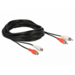 DeLOCK 85807 audio cable 5 m 2 x RCA Black, Red, White