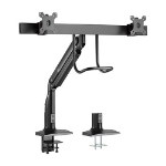 Brateck Dual Monitors Select Gas Spring Aluminum Monitor Arm Fit Most 17‘-35’ Monitors Up to 10kg per screen VESA 75x75/100x100 (LS)