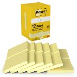 Post-It Notes 76x76mm 100 Sheets Canary Yellow (Pack 12) 7100290160