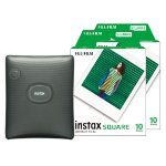 Fujifilm Instax Square Link Wireless Smartphone Photo Printer - Green - Printer + 20 Shot Pack