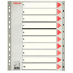 Esselte 100124 tab index Numeric tab index Polypropylene (PP) Grey, Red, White