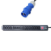 POWERDATA 16 WAY 19 INCH RACK IEC PDU TO 16 AMP COMMANDO - VERTICAL