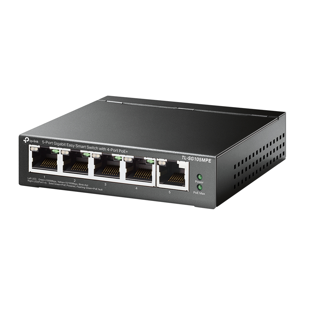 Image of TP-Link 5-Port Gigabit Easy Smart Switch with 4-Port PoE+
