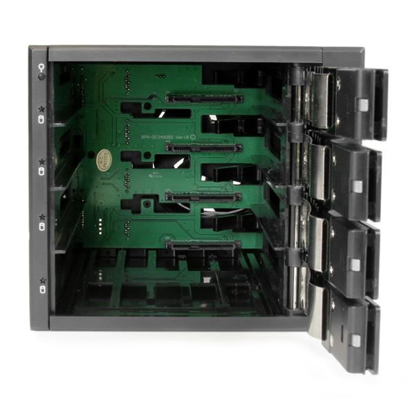 StarTech.com 4 Bay Aluminum Trayless Hot Swap Mobile Rack Backplane for 3.5in SAS II/SATA III - 6 Gbps HDD