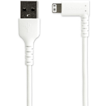 StarTech.com Premium USB-A naar Lightning Kabel 1m Wit - Robuuste 90° haakse USB Type A naar Lightning Charge & Sync Oplaadkabel met Aramide Vezels - Apple MFi Gecertificeerd - iPhone
