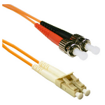 eNet Components 4m ST/LC MM Duplex fiber optic cable 157.5" (4 m) OM1 Orange