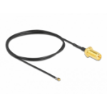 DeLOCK 12660 coaxial cable 0.5 m RP-SMA MHF 4L LK Black
