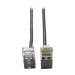 Tripp Lite Right-Angle Cat6 UTP Patch Cable (RJ45) - M/M, Gigabit, Snagless, Molded, Slim, Black, 0.61 m