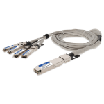 AddOn Networks Mellanox Compatible TAA 400GBase-CU OSFP to 4xQSFP56 Direct Attach Cable (Passive Twinax, 0.5m)