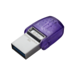 Kingston Technology DataTraveler microDuo 3C USB flash drive 64 GB USB Type-A / USB Type-C 3.2 Gen 1 (3.1 Gen 1) Purple, Stainless steel
