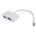 C2G 28272 video cable adapter 7.87" (0.2 m) Mini DisplayPort HDMI + VGA (D-Sub) White