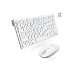 Macally RFCOMPACTWCB keyboard Mouse included QWERTY English White