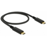 DeLOCK 85529 USB cable 0.5 m USB 3.2 Gen 2 (3.1 Gen 2) USB C Black