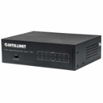 Intellinet 8-Port Gigabit Ethernet PoE+ Switch, IEEE 802.3at/af Power over Ethernet (PoE+/PoE) Compliant, 60 W, Desktop, Box