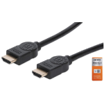 Manhattan HDMI Cable with Ethernet, 4K@60Hz (Premium High Speed), 5m, Male to Male, Black, Equivalent to HDMM5MP, Ultra HD 4k x 2k, Fully Shielded, Gold Plated Contacts, Lifetime Warranty, Polybag