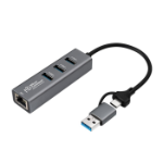 Microconnect USB 3.0 Hub 4-Port with Ethernet and USB-C & A Connectors - Approx 1-3 working day lead.