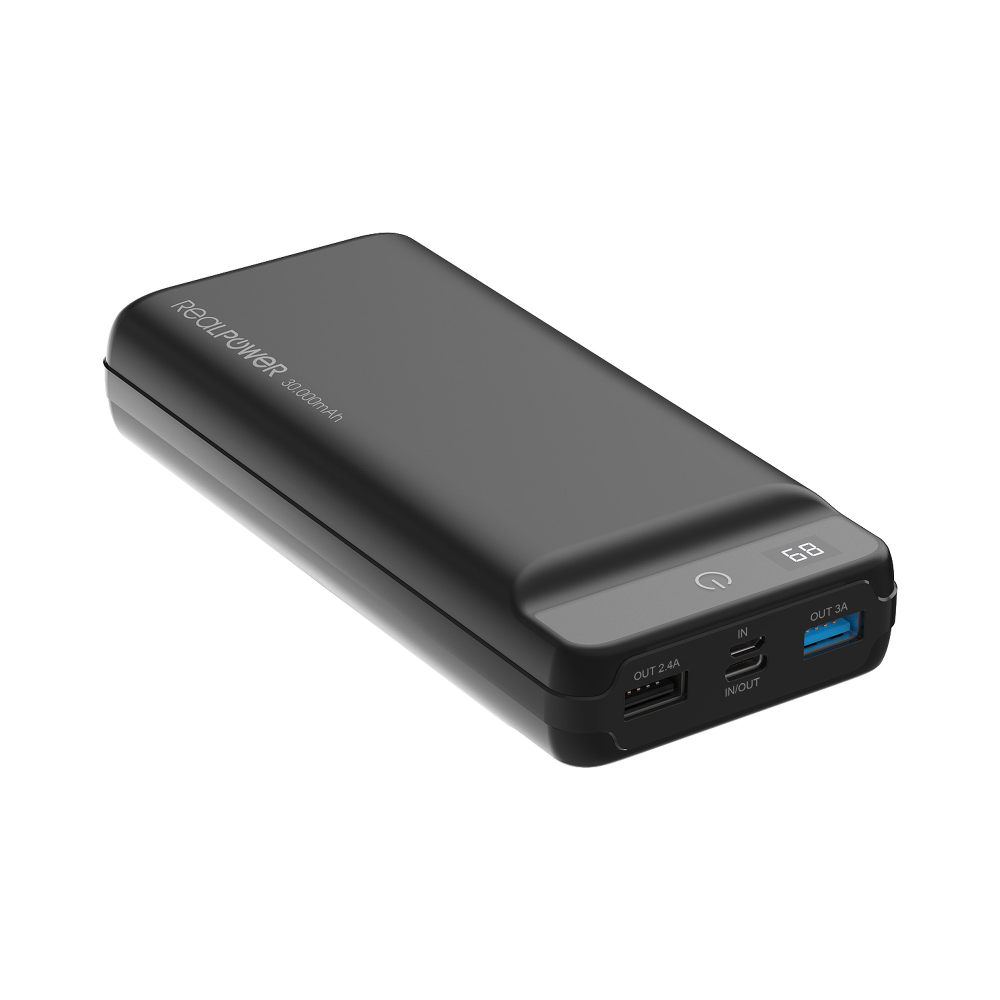RealPower PB-30k PD 30000 mAh Black